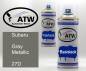 Preview: Subaru, Gray Metallic, 27D: 400ml Sprühdose + 400ml Klarlack - Set, von ATW Autoteile West.